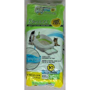 Breeze Odor Control Cat Pads Refill For Breeze Litter System Spring Clean 10 Ct